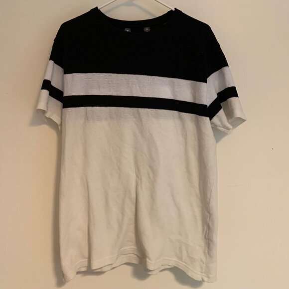 Casual black, white & cream t-shirt, 100% cotton - Picture 1 of 4